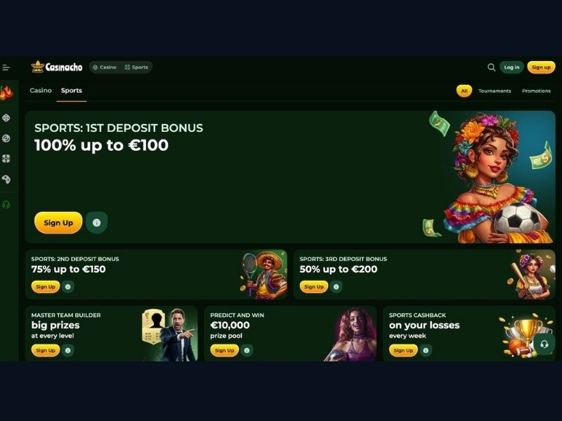 Primer depósito y bono móvil en Casinacho Casino Nacho Casino para nuevos jugadores españoles